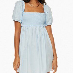 Aritzia Hadley Poplin Dress Baby Blue Size S